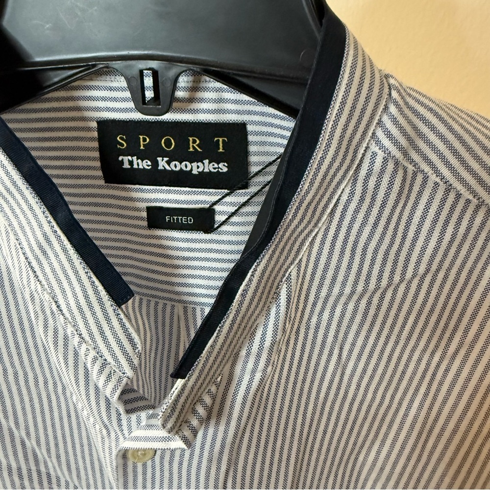 The Kooples Light Blue Striped Button Down Shirt - Picture 3 of 12